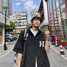 1港风情侣贴布绣衬衫大码M-5XL网红潮短袖衬衫DSC7767特P35控58，男装T恤，星座226-2