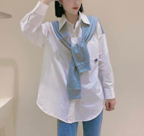 披肩衬衣，女装，咖啡色