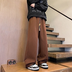 8XL-M加绒雪尼尔裤子秋冬麦穗纹卫裤潮牌直筒休闲长裤KZ1938/P58，男装休闲裤，电商B238