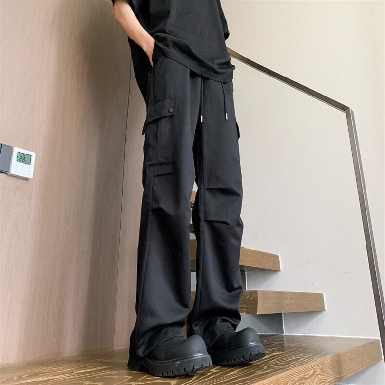 美式机能工装裤子春潮冲锋裤宽松长裤高街痞帅伞兵裤男K6064-P47,男装休闲裤,星座412-2