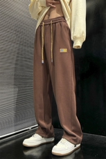 高转化休闲裤男宽松港风直筒高街阔腿裤子416B-KL265-P55限68，男装休闲裤，星座416B-1