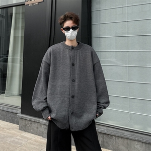 开衫毛衣男冬季慵懒风情侣圆领针织衫美式复古百搭线衣MY052-P62图片