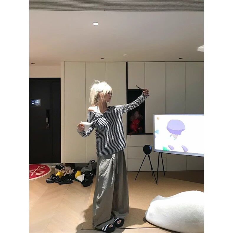 美式覆古运动工装迷彩休闲裤男女直筒宽松微喇阔腿裤CA9040,男装工装外套,星座516A