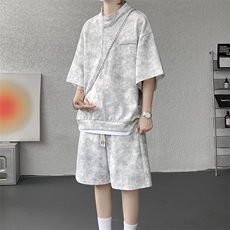 可拆开卖！立领POLO衫短袖t恤套装男生休闲运动青少年搭配帅气夏，男装T恤，电商B312