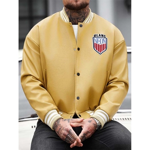 美式重工刺绣螺纹拼接飞行棒球服夹克（S-XL）402-2-JK061批110图片