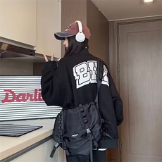 美式复古街头刺绣飞行夹克男女小众设计感宽松百搭boxy棒球服外套，男装夹克，星座506A