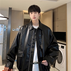 现货不缺货宽松潮流百搭皮衣时尚夹克1209-1-JK11-P65控98，男装夹克，星座1209-1