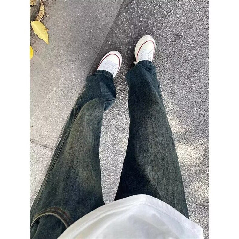 复古牛仔裤男美式潮牌宽松直筒裤水洗做旧阔腿裤513ACK2699P38,男装牛仔裤,星座513A
