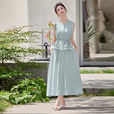 2025夏装新款时尚蕾丝花边套裙，女装套装/套裙，慕依路