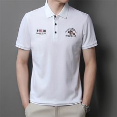男士夏季短袖POLO衫2023新款时尚潮流简约纯棉短袖T恤男装上衣P50，男装Polo衫，星座1105-3