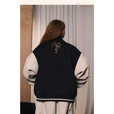 重工刺绣呢料夹克男秋冬新款加厚加绒飞行员棒球服外套HH8010P85，男装夹克，星座1013-5