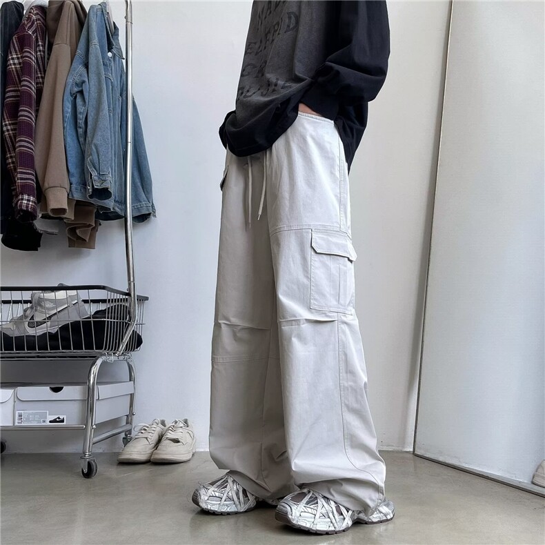 秋季冲锋裤男美式vibe机能工装痞帅宽松直筒休闲长GK13-P45，男装工装外套，星座1001-1