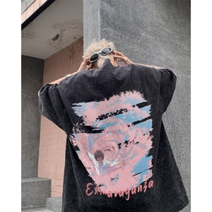 2025新款樱花男大码高街青少年水洗短袖XZ517A-3-AQ030T-P38图片