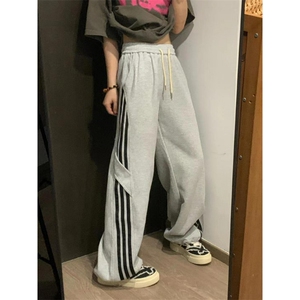 【有货】cleanfit灰色三条杠卫裤男春秋美式vibe裤子K77HH-特P45图片