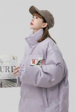 中性风23冬季时尚百搭宽松字母印花潮流皮棉服外套MY451P118控158，男装棉衣，A247A