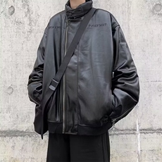 A956P95秋冬加厚外套皮衣皮夹克机车防分上衣青年男生外套，男装夹克，星座512-6
