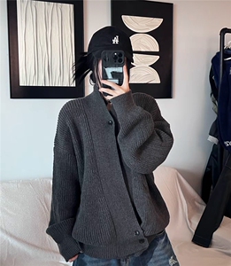 出货针织衫道袍毛衣秋季开衫老钱百搭松弛慵懒感上衣外套MF45 P65图片