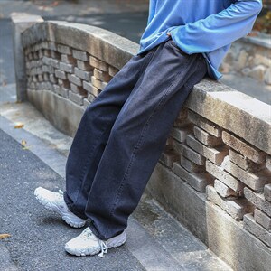 秋冬季新款港风牛仔裤宽松休闲男女长裤子X715 K003-P50 控68,男装牛仔裤,星座715