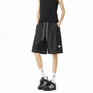 纯色原牛 丹宁水洗牛仔裤短裤五分裤A014-DY25281-P50控68图片
