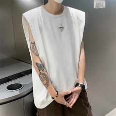 无袖背心男韩版潮流高街帅气2023夏季新款ins宽松t恤ST211-P31，男装背心/马甲，星座412-2