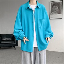 衬衫男春季新款港风宽松大码提花长袖衬衣CS026-P42，男装衬衫，星座214-3