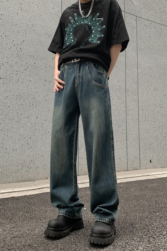 美式高街小众牛仔裤男个性百搭休闲裤G9628/P5578,男装牛仔裤,电商D202