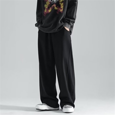 阔腿裤夏季薄款垂感九分直筒休闲裤拖地宽松裤子K3851-P33，男装休闲裤，星座512-2