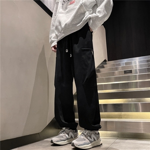束脚卫裤阔腿宽松大口袋长裤简约百搭款长裤A061-AX00468-加绒P65图片