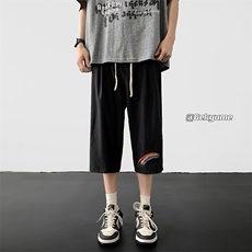 冰丝七分裤男大码速干短裤男五分裤QK72064-P25，男装休闲裤，电商A040