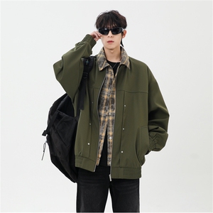 现货上新加棉加厚假二件寸衫夹克大码棉衣JK2589加棉P90图片