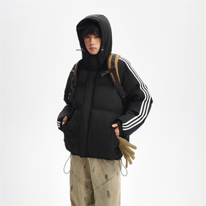 冬季潮流条纹五防立领加绒加厚棉衣情侣撞色棉服外套MY8899-p78图片