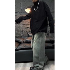阔腿牛仔裤休闲裤复古宽松显瘦直筒百搭长裤N9177，男装牛仔裤，星座1116A（原606A-3）