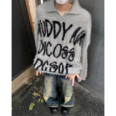 7175-P56毛衣男女秋冬2025新款水貂绒加厚宽松慵懒风外穿，男装针织衫/毛衣，电商B323A