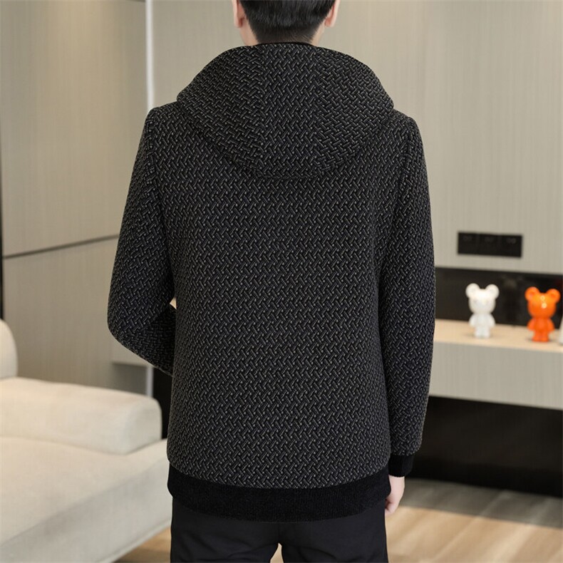 新款冬季加棉加厚高品质毛呢外套大衣连帽修身D51P155控238,男装毛呢大衣,电商B226-2（原B217-2）