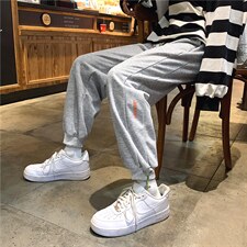 主推 卫裤男束脚运动裤韩版宽松直筒阔腿休闲长裤子潮牌BK318-P35图片