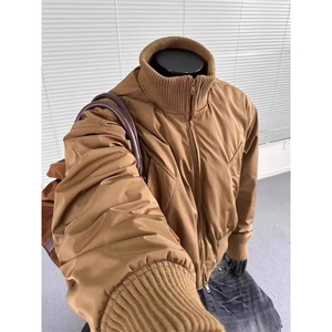 美式bomber飞行员夹克棉服男款冬季保暖高级感廓形外套L4288-p100图片