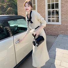 现货-小香风套装女2025秋新款气质高端时尚洋气半身裙两件套，女装套装/套裙，霓裳依族