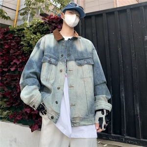 百搭男夹克尖领气质春秋潮ins标准潮流长袖外穿青春流行时尚图片