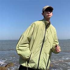 简约纯色立领休闲防晒衣男女夏新款百搭户外冲锋衣F08-310B-1-P20，男装防晒衣，星座310B-1