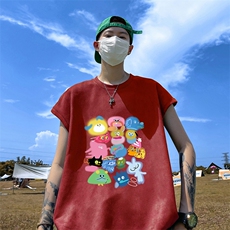 量大优供视频得物直播品230克夏季麂皮绒背心无袖T恤BJ353，男装T恤，电商A486