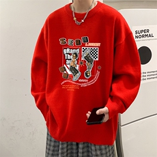 圆领毛衣男大码针织衫男毛线衣线衫M67282-P45加绒款-P65，男装针织衫/毛衣，电商A040