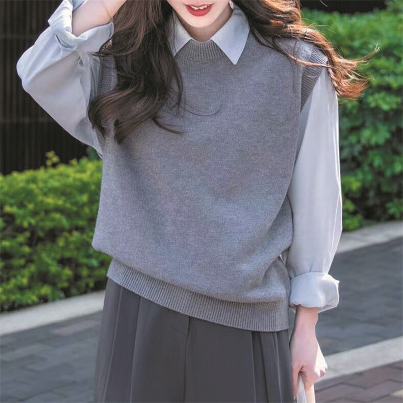 秋季新款时尚百搭宽松显瘦休闲马甲女外套,女装马甲,萱芳婷羊绒