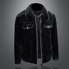 2026冬季新款金貂绒皮草加厚皮毛一体翻领外套男货号89061P290，男装工装外套，钱塘6036（原3026）