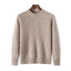 2025年秋季套头青春流行长袖圆领加厚羊毛衫，男装羊毛衫，三莲羊绒
