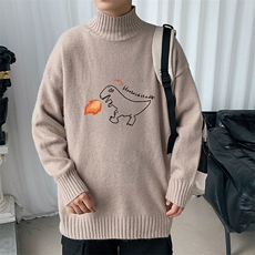 M18040-P45加绒款-P65半高领毛衣男士大码针织衫男毛线衣男，男装针织衫/毛衣，电商A040