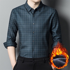 CA808801钱塘2020-2中年男士冬季厚款商务休闲厚款加绒衬衣P82，男装衬衫，钱塘207-2
