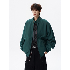 美式复古棒球服外套男春秋季潮牌拉链立领夹克宽松上衣服JK005，男装夹克，电商B312