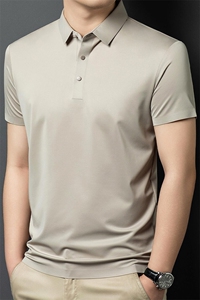 R-LS3111夏季男士新款亚麻短袖T恤青年修身体恤休闲POLO衫图片
