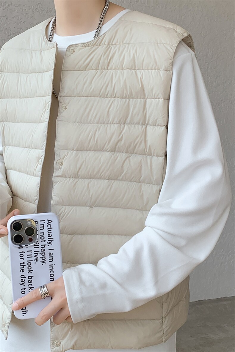 8XL-M轻薄羽绒服马甲男背心内胆90白鸭绒马夹外套YRFC07P98控138,男装背心/马甲,电商D206-1