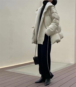 韩版带帽可推卸羽绒服图片
